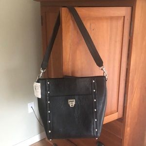 Rebecca Minkoff black Madison LG leather hobo bag